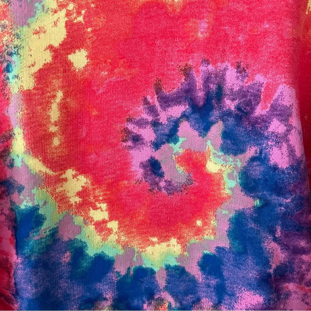 Harper Canyon Girls Pink Prism Tie-Dye Cozy Crew Neck Sweatshirt NWT